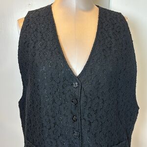 Vintage Pierre Cardin Lace Vest Size Large